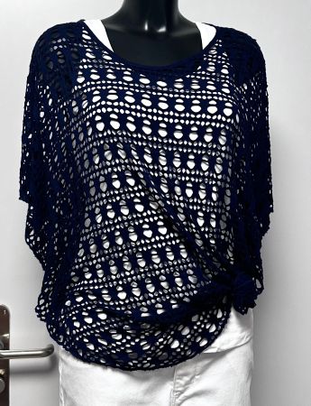 NEU 💜 Gr M / L Netz Shirt Tunika Netzshirt Oberteil