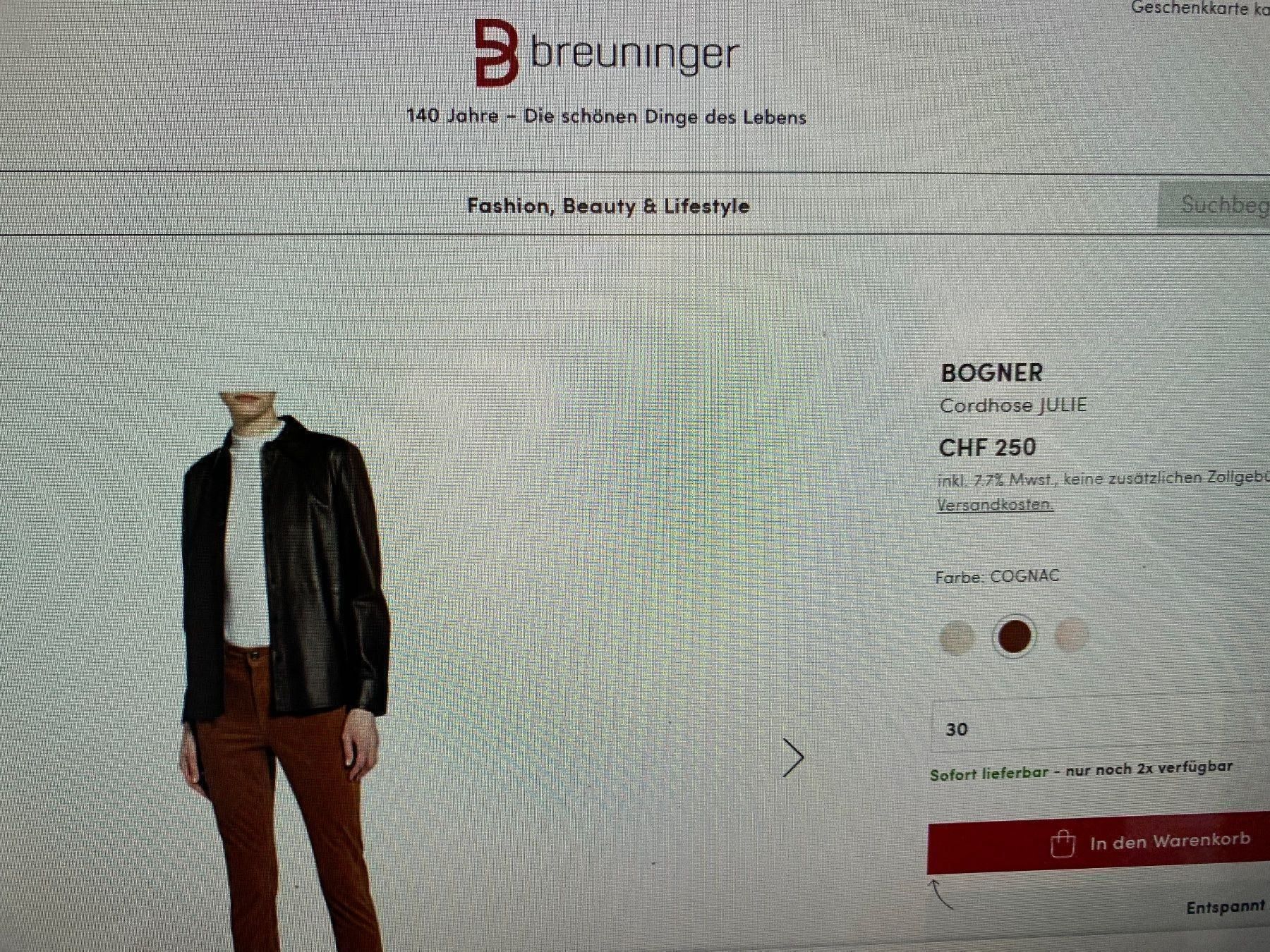 Bogner Pantaloni: BOGNER  Cordhose JULIE  Original – Nuovo e nell'imballaggio originale da Adliswil venduto da Jessik0