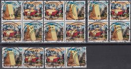 1705+1706 2 4erBlöcke., 2 Paare vertikal, 2 Paare horizontal