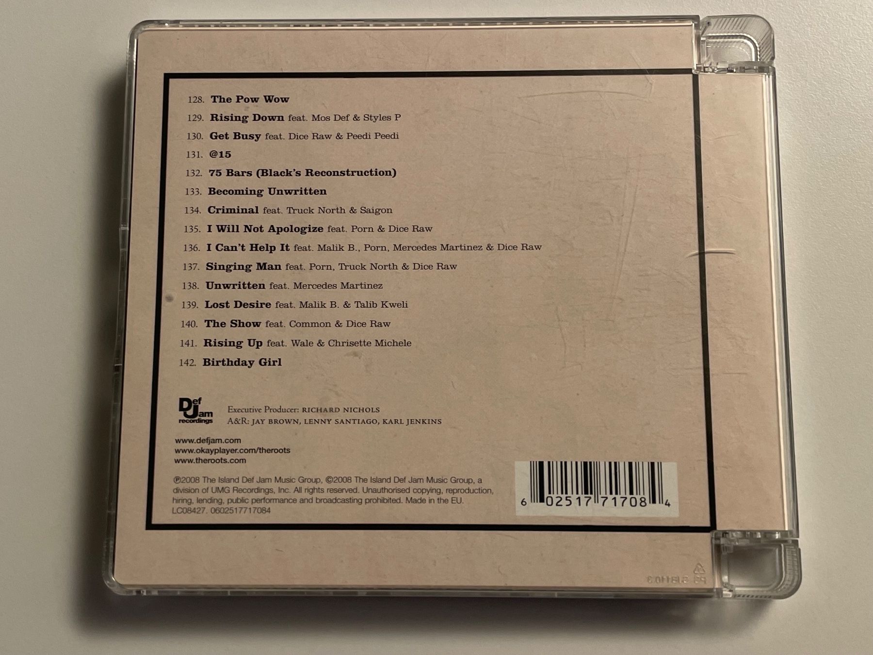 CD: The Roots-Rising Down – Usato da Muri b. Bern venduto da AdidasCollector 1