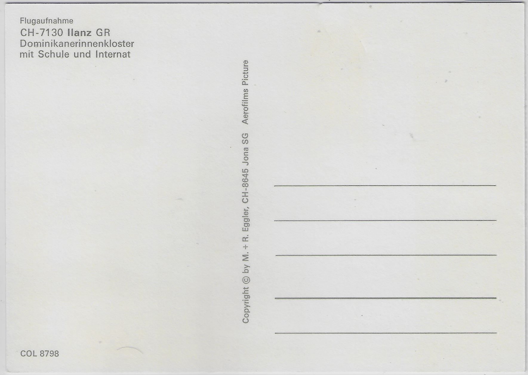 Cartoline postali: Flugaufnahme Illanz GR – Antico da Ettingen venduto da Kartenplanet 1