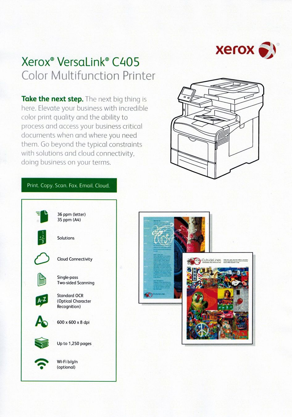 Xerox Fotocopiatrici: Xerox VersaLink C405DN Multifunction Printer – Usato da Pfaffhausen venduto da duesentrieb03 5