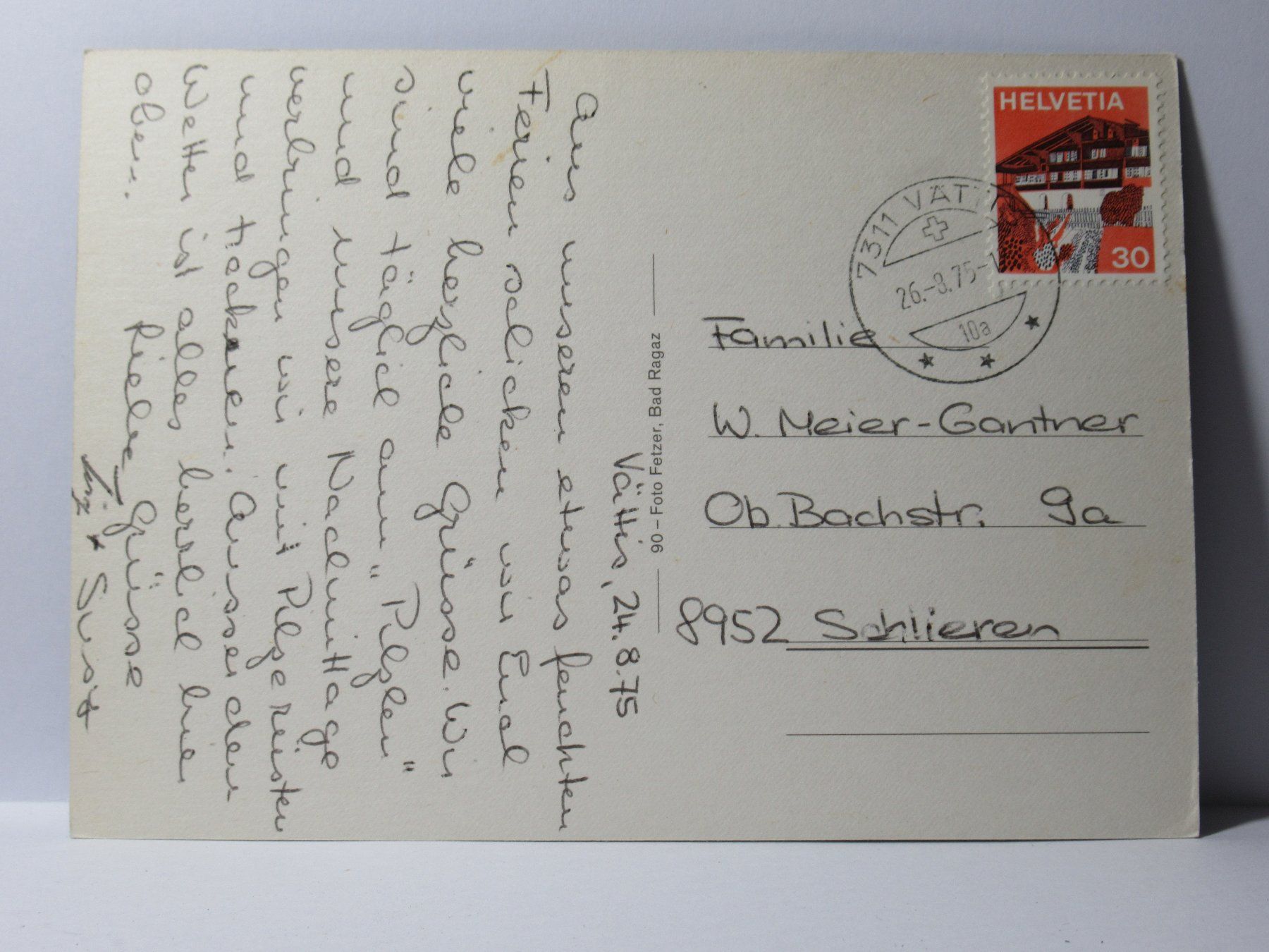 Cartes postales: Vättis - Calfeisental 1975 – D'occasion à Grenchen par Bluemchen1900 1