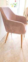 4x Samt Sessel in zartem Rosa - Top Zustand, wie neu!