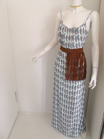 🤩MANGO MAXI-KLEID WEISS & MUSTER RÜCKENFREI NEU & D&G P.
