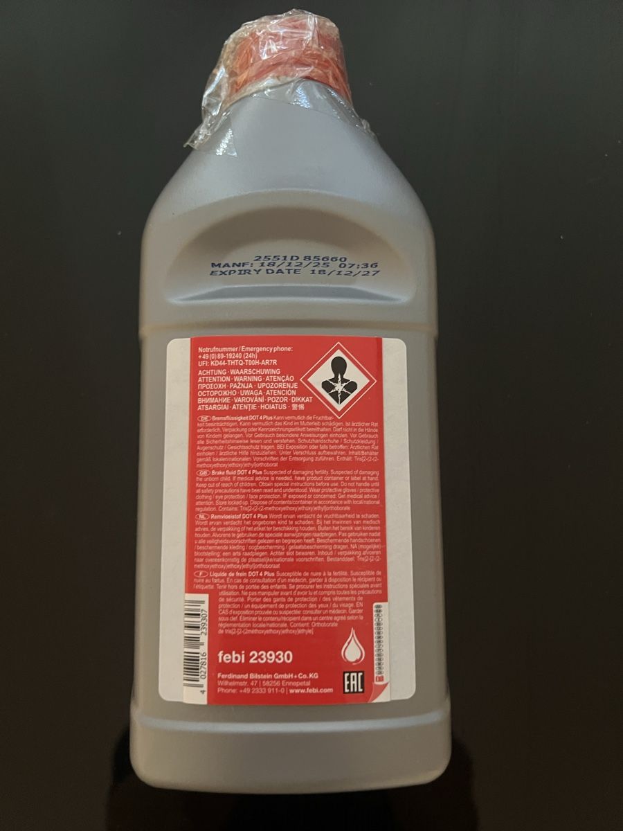 Accessori per altri veicoli: Bremsflüssigkeit FEBI BILSTEIN DOT4 PLUS 23930 1L – Nuovo e nell'imballaggio originale da Zürich venduto da Walllstreet