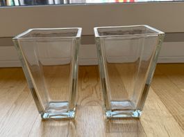Glasvasen (2x) für Blumen oder Dekoration