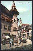 Thun, Strassenpartie mit Marktständen