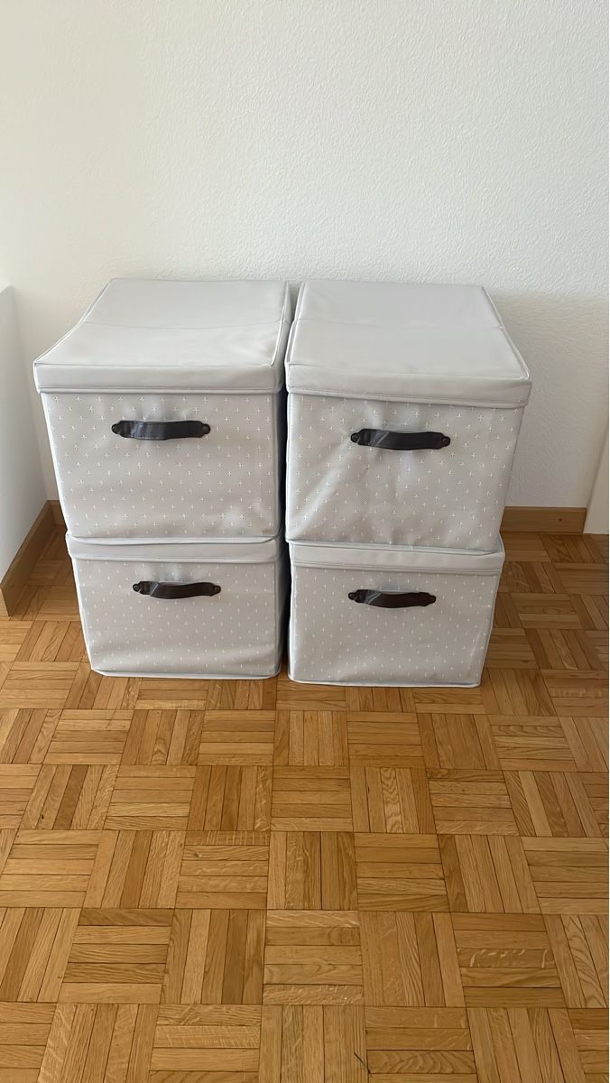 Ikea Ablagesysteme: Boîtes de rangement  avec couvercle gris clair – Neu (gemäss Beschreibung) aus Yverdon-les-Bains von mar_hg5t