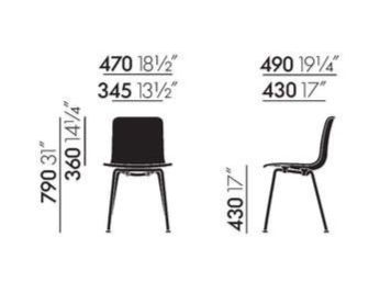 Vitra Stühle: Vitra HAL Stuhl mit Sitzpolster – Neu (gemäss Beschreibung) aus Biel/Bienne von Bureaurama 1