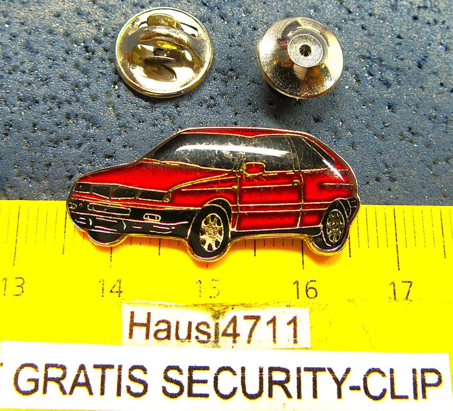 Lancia Placchette & Badge: LANCIA AUTO PIN GLASIERT MIT SECURITY-CLIP – Usato da Ettingen venduto da Hausi4711