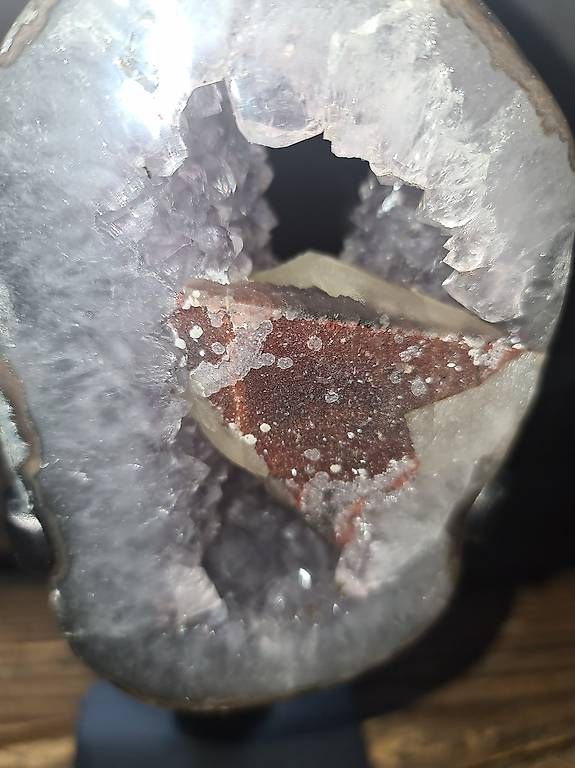 Minerali & Pietre curative: Amethyst Geode mit Calcit Kristall, Deko – Nuovo (secondo la descrizione) da Reute AR venduto da angelflower 1