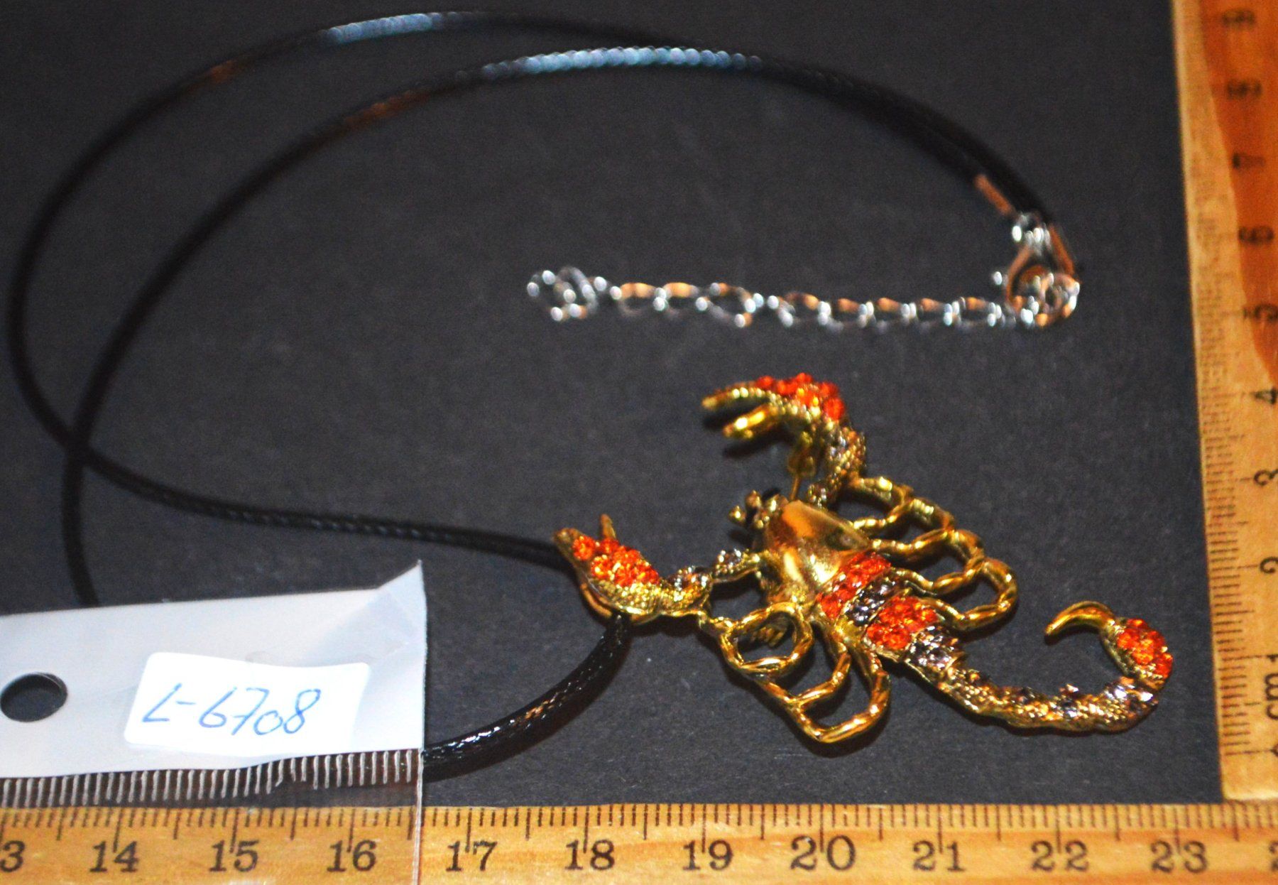 Broches & Aiguilles: Brosche oder Halskette L-6708 – Skorpion orange mit Strass – Neuf avec emballage d'origine à Goldiwil (Thun) par han_v5b7 3