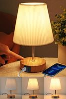 Nachttischlampe Touch Dimmbar mit Ladefunktion