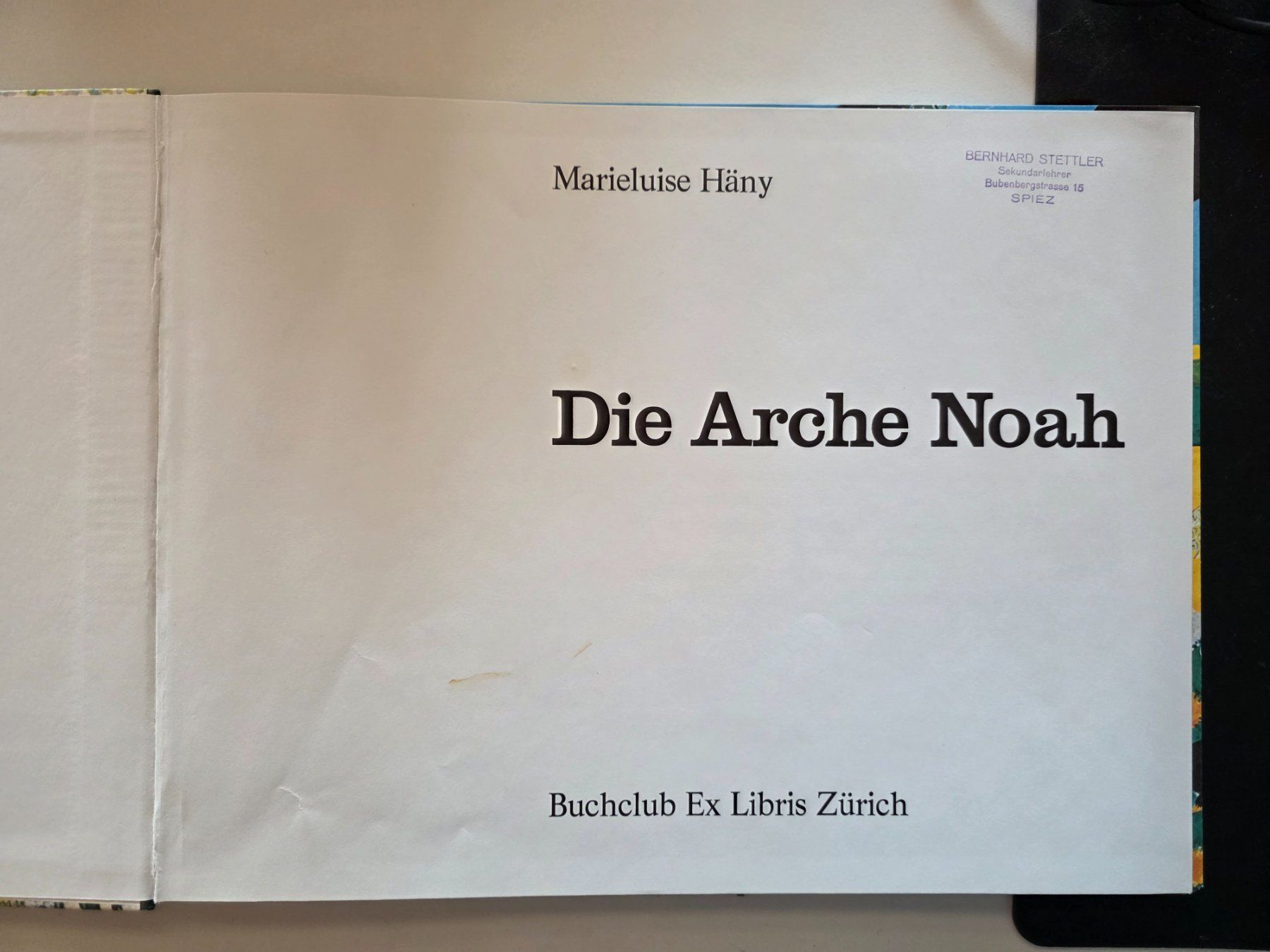 Libri: Die Arche Noah - Marieluise Häny - 1971 – Usato da Walterswil BE venduto da Lonitti 2