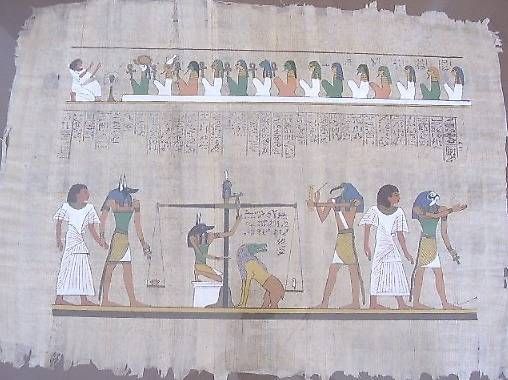 Poster & Bilder: Bild auf Papyrus aus Ägypten hinter Glas – Gebraucht aus Grenchen von Mollyno 1