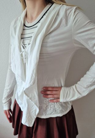 JÄCKLI JACKE NILE S 36 WEISS RÜSCHEN,  TOP ZU KLEID HOSE