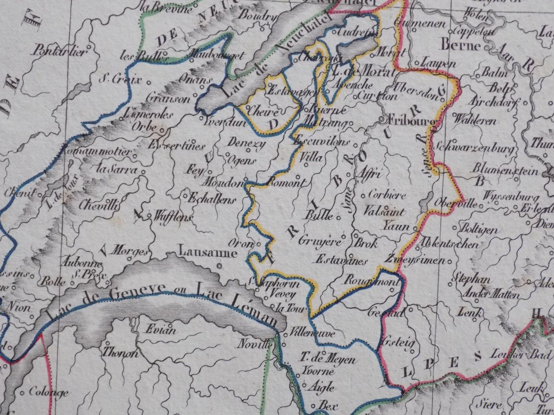 Cartes géographiques & atlas: Schweizerkarte mit Grenzkolorit – D'occasion à Risch par Rischli15 6