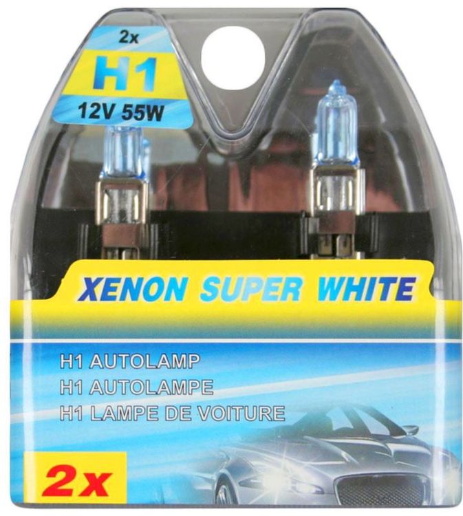 H1 55W 12 Volt Super White Leuchtmittel Birnen Lampen 2 Stück