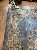Glas Salontisch / Couchtisch Acryl Füssen, Goldrahmen, Top!