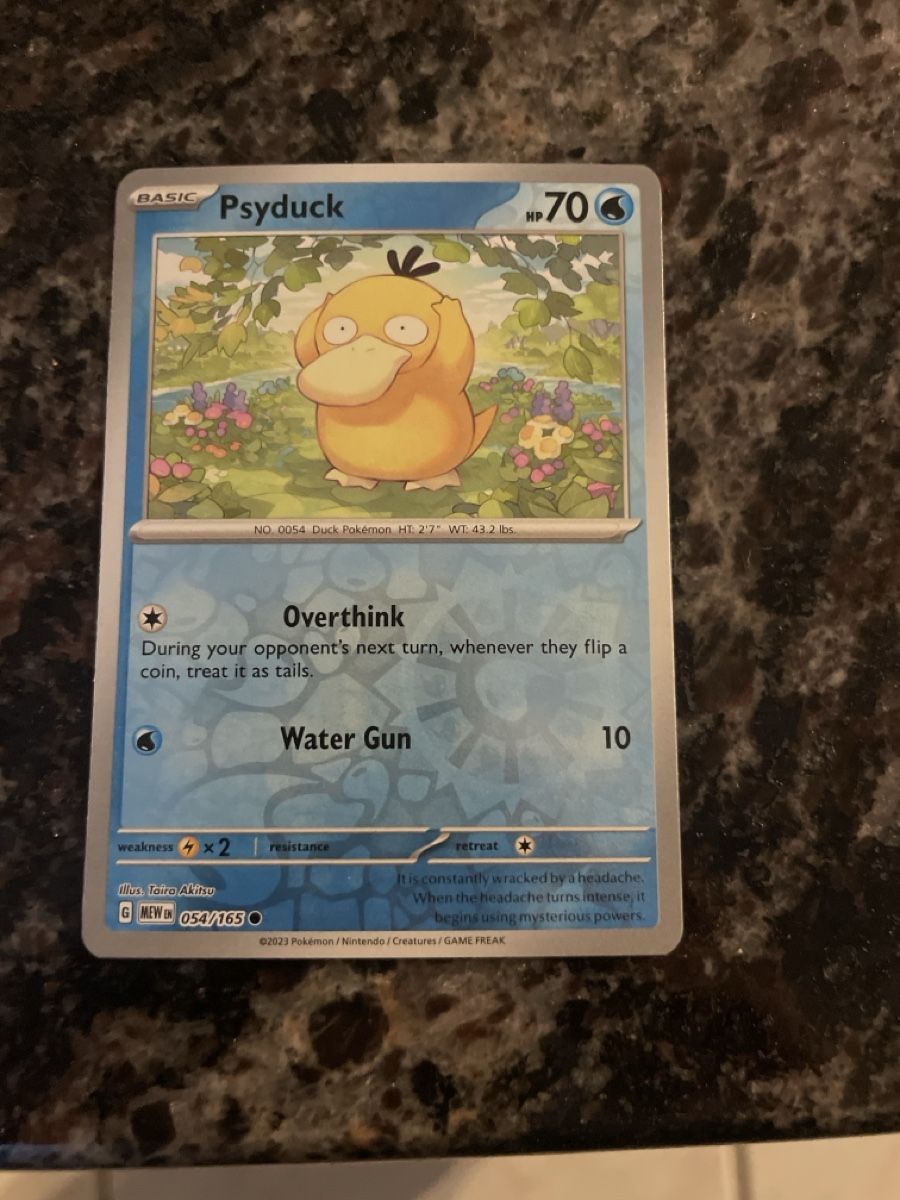 Pokémon Carte collezionabili: Psyduck 054/165 Reverse Holo Pokemon 151 – Usato da Bazenheid venduto da Toulouse12