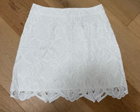 Weisser H&M Minirock mit Spitze, Gr. 36 - Neuer Sommerrock!