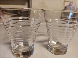 2 stück Wassergläser für 1.- für das Gastgewerbe stabelbar