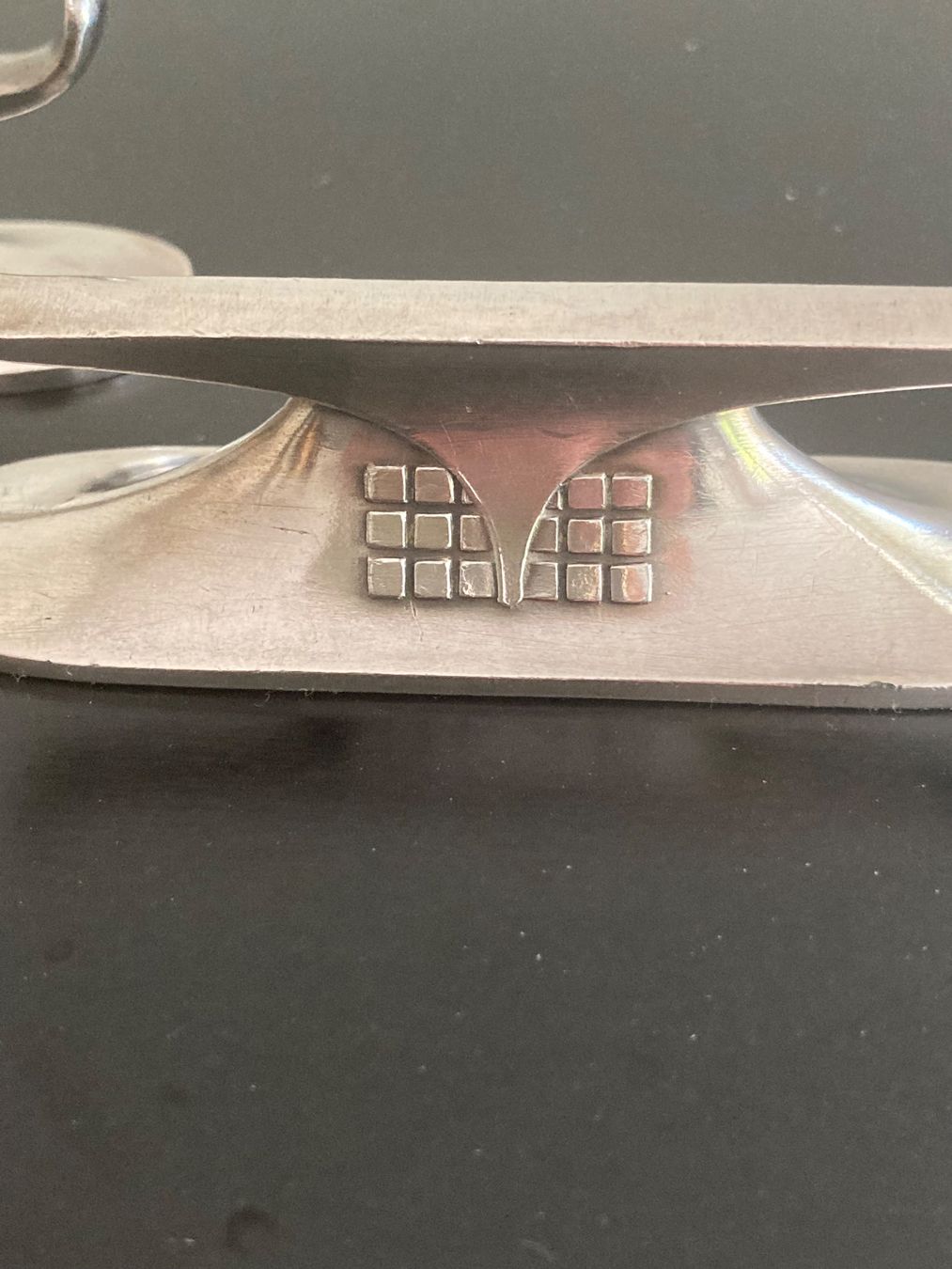 WMF Set di posate: WMF Jugendstil 2 Messerbänkchen Würfelmuster – Usato da Zürich venduto da hicosh 1