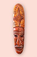 Handgefertigte afrikanische Maske / Wanddekoration 78 x 18cm