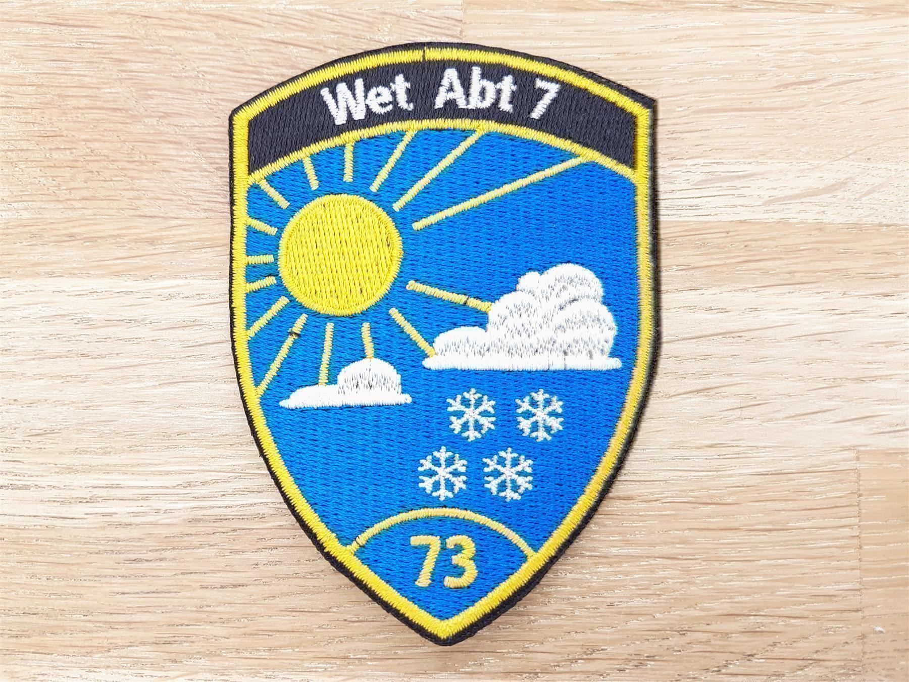 Plaketten & Abzeichen: Badge Wet Abt 7 73 blau – Gebraucht aus Erlinsbach von S700