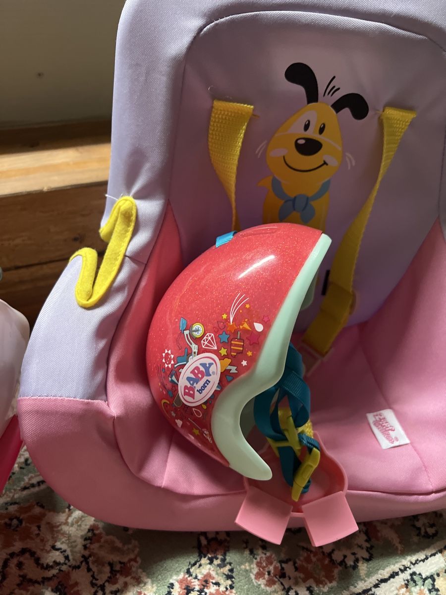 Puppen: Baby Born Scooter mit Helm und Autositz – Gebraucht aus Wolfwil von Vessie 2