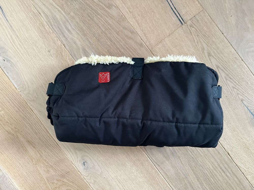 SmileBaby Kinderwagen-Handschuh – Aus Fleece, Wasserabweisend, Schwarz, Kuschelig Warm
