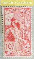 3991A) 78C2.04, UPU Abart schlange Rote Linie * Kt 355.-++