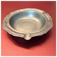 Vintage - Runder Traditionellen Zinn Aschenbecher