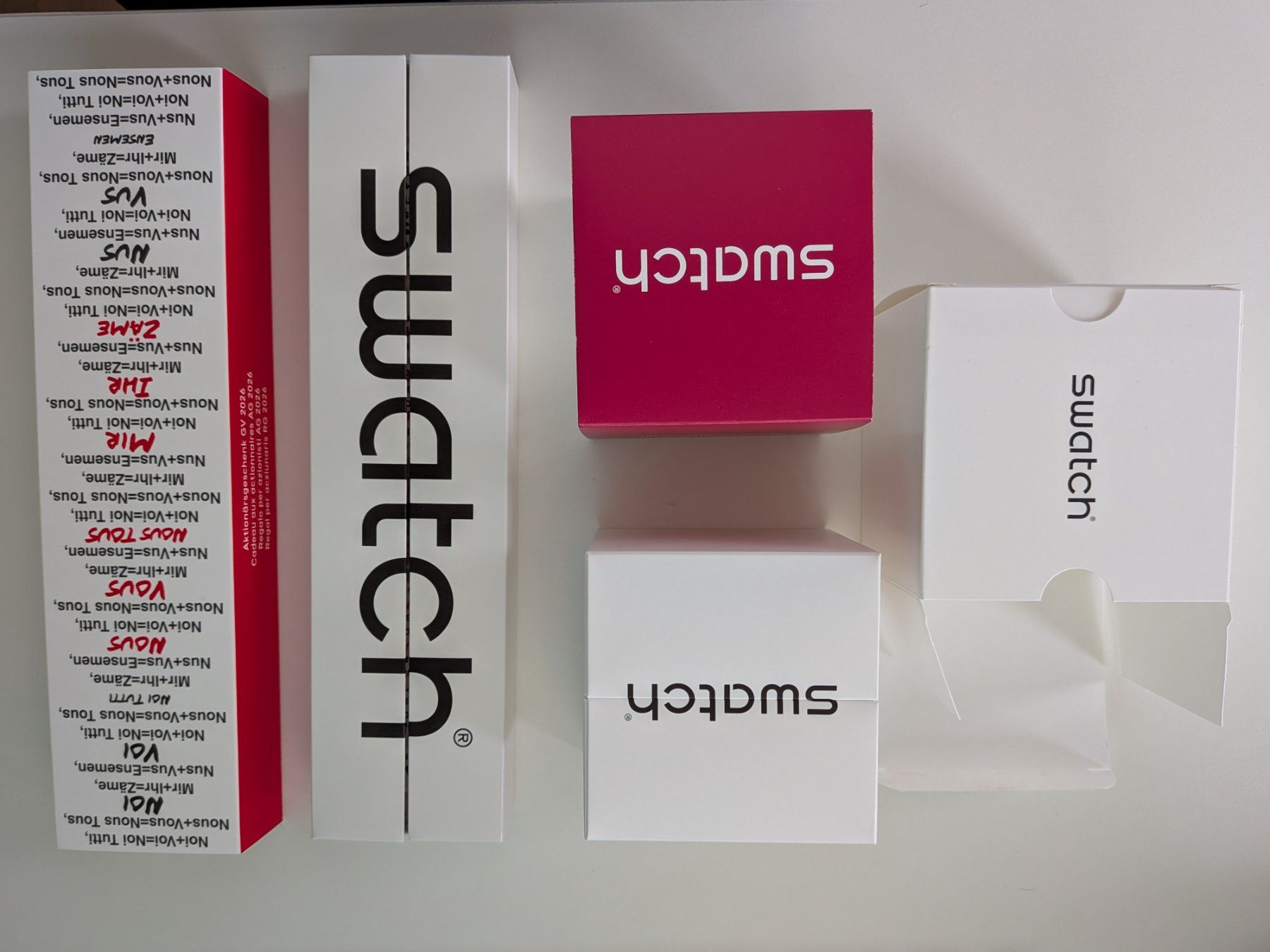Swatch Orologi: Swatch Aktionärsuhr 2026 + 2025 – Nuovo e nell'imballaggio originale da Buchrain venduto da manutd92 2