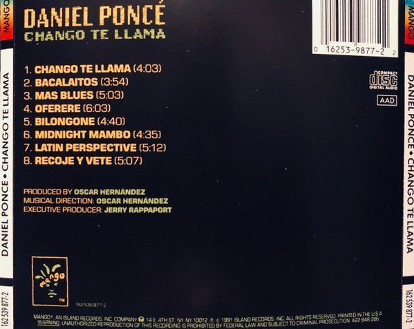 CD: Daniel Ponce - Chango te Llama include "Latin Perspective" – Usato da Unterbäch venduto da buqiq 1
