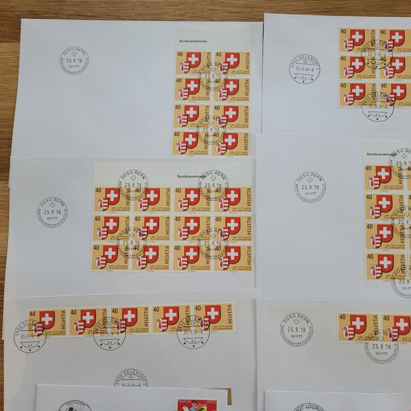 Alle Briefmarken: Lot de documents Jura – Gebraucht aus Biel/Bienne von Destockweb 1