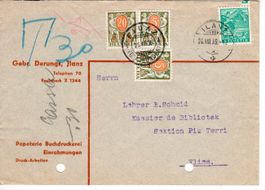Brief, Ilanz - Flims - Nachporto Fidaz 1936