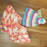 Mütze und Jupe für 43-45cm Puppen●