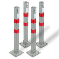 BITUXX 4x Klappbar Parkplatzpfosten 65cm
