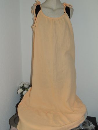 KÜHLENDES KLEID «UP2 FASHION» MUSSELINE 100% COTTON NEU L