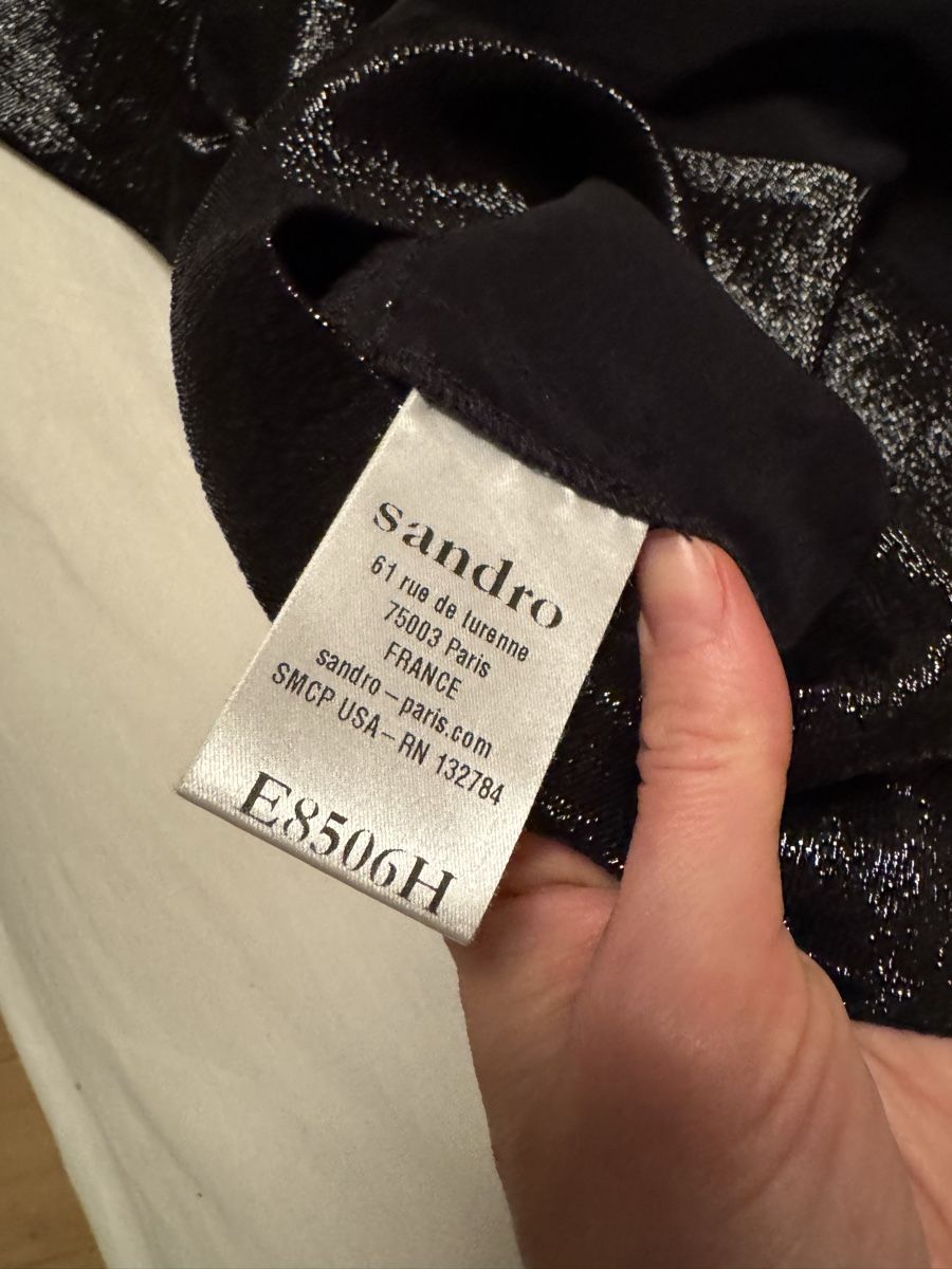 Sandro Top: Elegant Sandro Silk Blend Top, Size 1 – Usato da Vesenaz venduto da nat_mq8l 3
