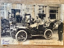 Historische Ansichtskarte Grossfürst Russland Auto Mercedes