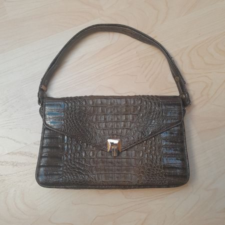 Vintage Handtasche, Kroko-optik, Retro-chic