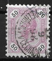 Österreich 1891: Kaiser 50 Kreuzer violett/schwarz