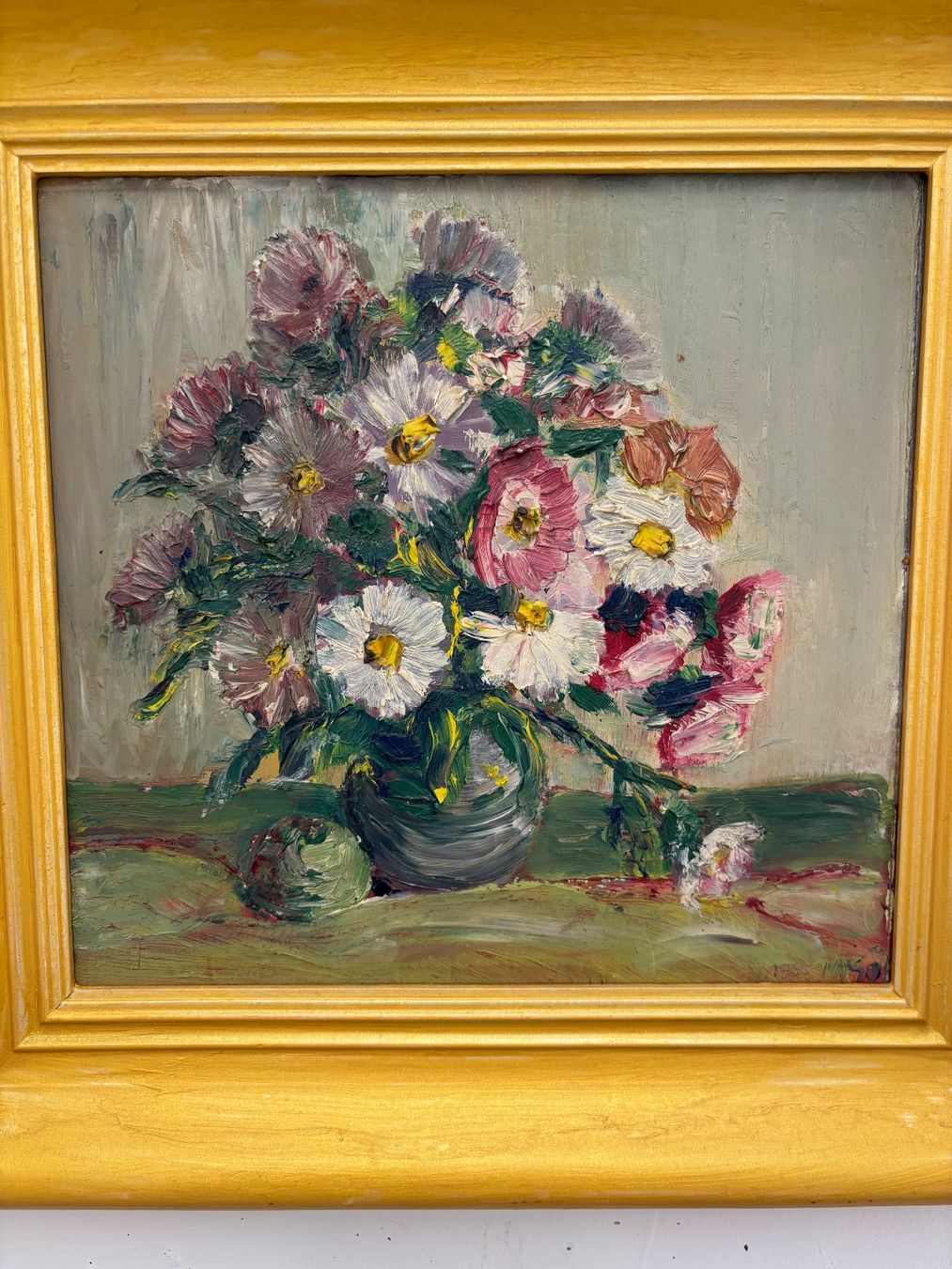 Dipinti: 1950 vintage oil painting signed and dated – Usato da Steinhausen venduto da ChromeVintage 1