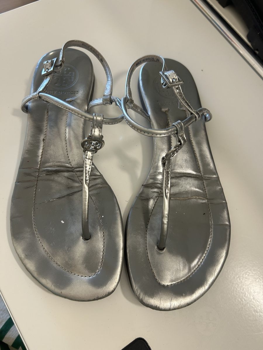 Tory Burch Scarpe da donna: Tory Burch Silber Gr. 36 Sommer Sandalen – Usato da Luzern venduto da iri_5pg9 1