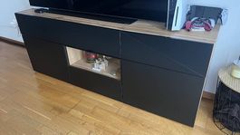 Sideboard schwarz Holzoptik moderner Stil guter Zustand