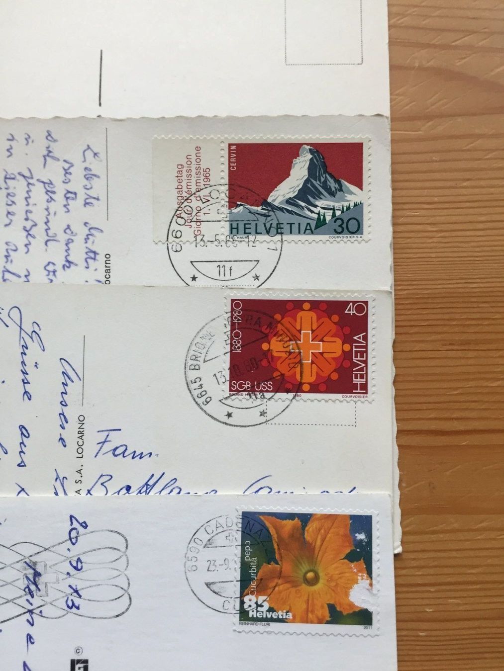 Cartoline postali: Brione - 4 AK ab 1966 – Usato da Oberuzwil venduto da Henri09 4