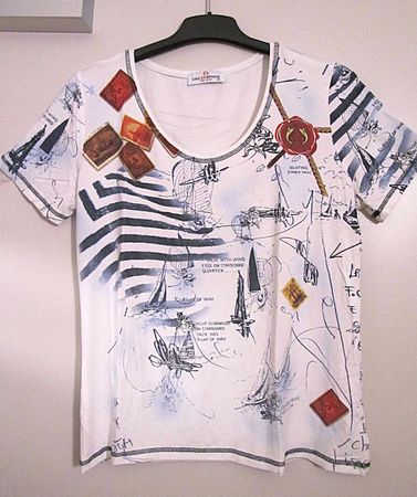 LISA CAMPIONE ITALY M Shirt maritimen allover  print VERSAND